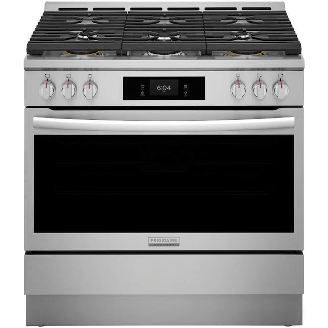 Frigidaire Gallery 36-in 6-Burner 4.6 ft³ Self-Cleaning Oven Freestanding Gas Range - Stainless Steel