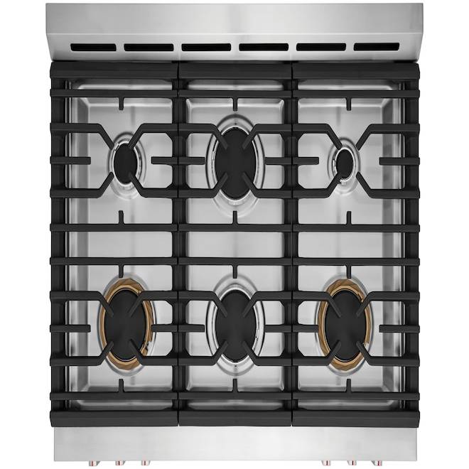 Frigidaire Gallery 36-in 6-Burner 4.6 ft³ Self-Cleaning Oven Freestanding Gas Range - Stainless Steel