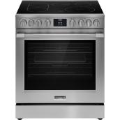 Frigidaire 30-in Smooth Surface 5-Element 6.2-ft³ Convection Oven Freestanding Electric Range - Stainless Steel