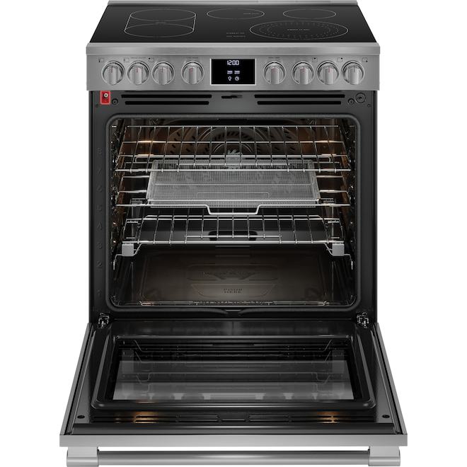 Cuisinière électrique autoportante Frigidaire four convection 6,2 pi³ 5 éléments surface lisse 30 po, acier inoxydable