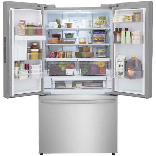 Frigidaire 28.8-ft³ Stainless Steel Standard Depth French Door Refrigerator with Water/Ice Dispenser - ENERGY STAR®