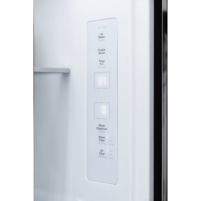 Réfrigérateur deux portes 20 pi³ Frigidaire standard en acier inoxydable distributeur glace/eau, ENERGY STAR®