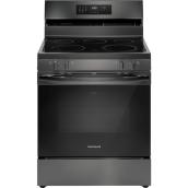 Frigidaire 30-in 5-Element 5.3-ft³ Self-Cleaning Oven Freestanding Electric Range w/ Air Fry - Black Stainless Steel