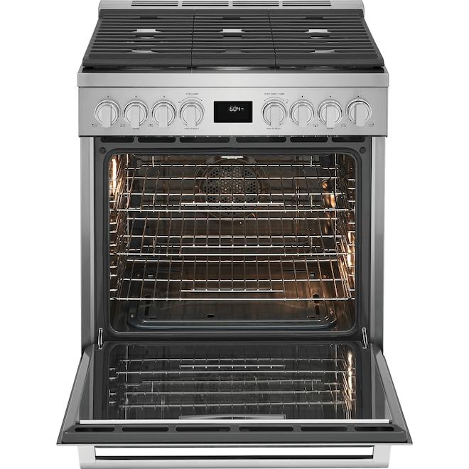 Electrolux 30-in 4.5-ft³ 5-Burner Convection Oven Freestanding Gas Range - Stainless Steel