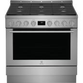 Electrolux 36-in 6-Burner 4.4-ft³ Convection Oven Freestanding Gas Range - Stainless Steel