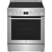 Cuisinière à induction autonome 30 po Electrolux 4 éléments four convection nettoyage vapeur 4,6 pi³, acier inoxydable.