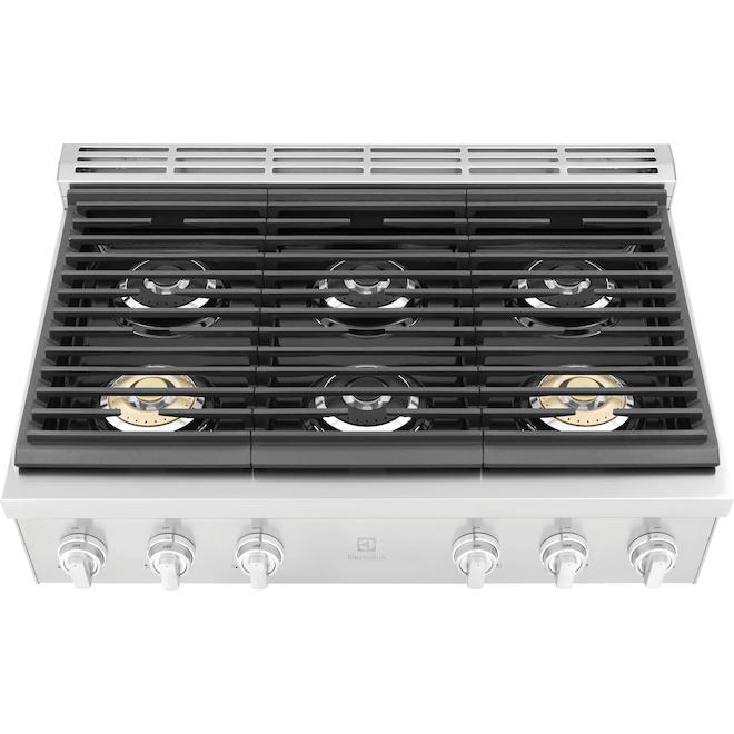 Electrolux 36-in 6-Burner Gas Cooktop - Black