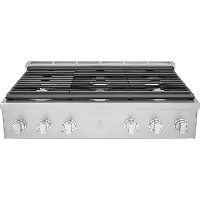 Electrolux 36-in 6-Burner Gas Cooktop - Black