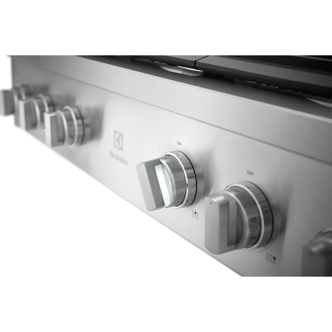 Electrolux 36-in 6-Burner Gas Cooktop - Black