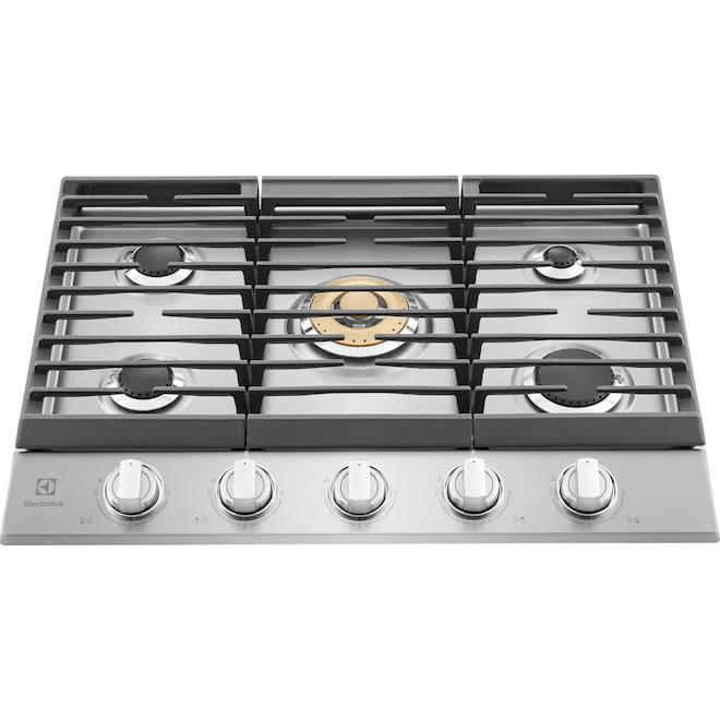 Electrolux 30-in 5-Burner Gas Cooktop - Stainless Steel