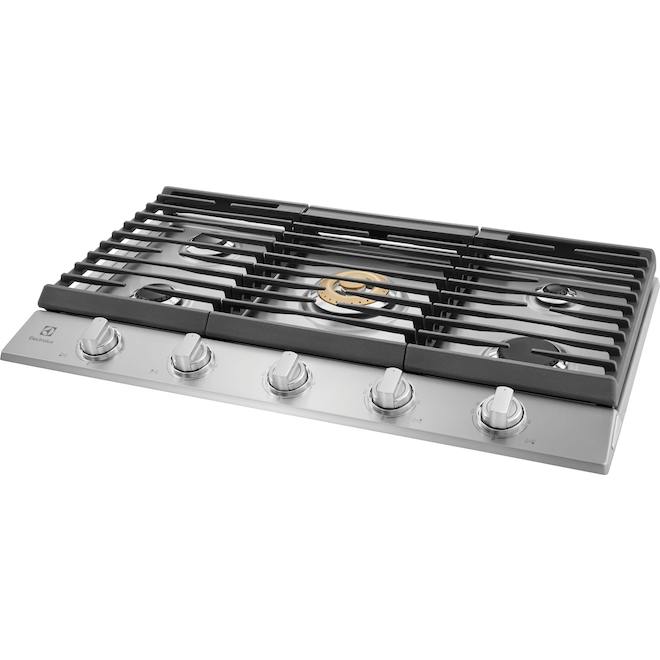 Electrolux 36-in 5-Burner Gas Cooktop - Stainless Steel