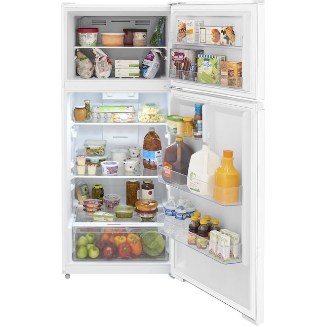 Réfrigérateur Frigidaire avec congélateur supérieur 16 pi³ blanc