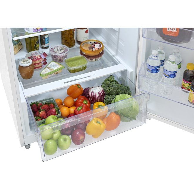 Réfrigérateur Frigidaire avec congélateur supérieur 16 pi³ blanc