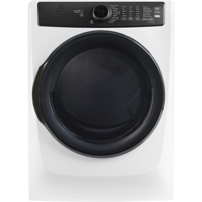 Sécheuse à gaz Electrolux 8 pi³ avec Perfect Steam et LuxCare Dry, blanc