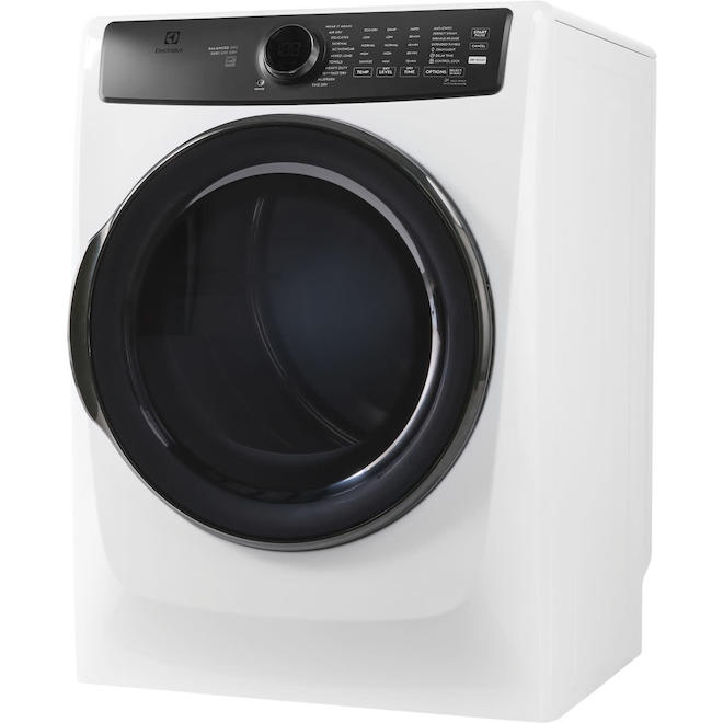 Sécheuse à gaz Electrolux 8 pi³ avec Perfect Steam et LuxCare Dry, blanc