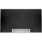 Frigidaire Professional Induction 36-in Cooktop in Glass-Ceramic with 5 Elements - Black