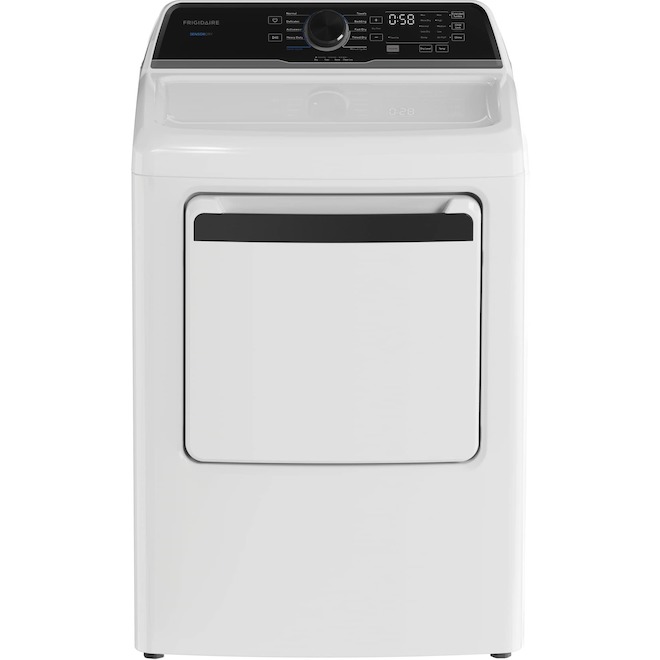 Frigidaire Gas Dryer with Large Capacity 7-cu.ft. with 10 Cycles - White