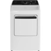 Sécheuse à gaz Frigidaire 7 pi³ à grande capacité avec 10 cycles, blanc