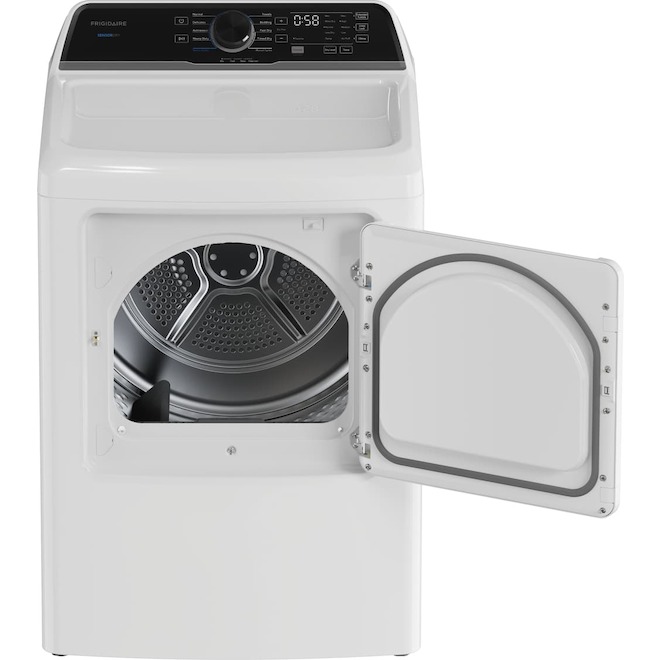 Frigidaire Gas Dryer with Large Capacity 7-cu.ft. with 10 Cycles - White