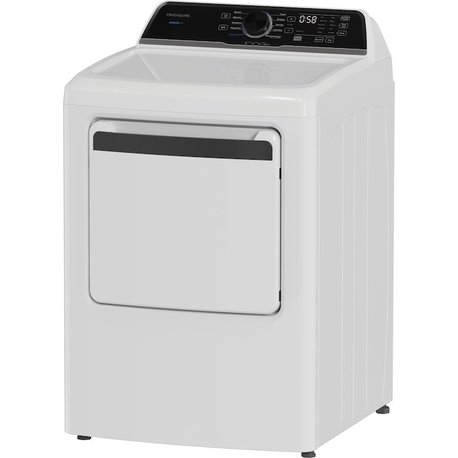 Frigidaire Gas Dryer with Large Capacity 7-cu.ft. with 10 Cycles - White
