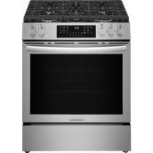 Frigidaire Gallery 6-ft³ 5-Burner Steam Clean Oven Slide-In Gas Range - Stainless Steel