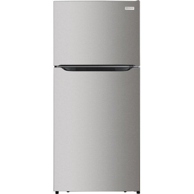 Frigidaire 30-in Garage-Ready Refrigerator with Top Freezer 18-cu-ft - Stainless Steel