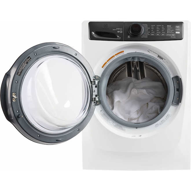 Electrolux Front Load Washer 5.2-ft³ 27-in with SmartBoost Technology and Optic Whites - White