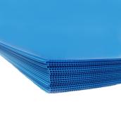 Feuille ondulée Hi-Core EM Plastic, polypropylène, bleue, 8 pi L. x 4 pi l.