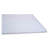 Panneau ondulé Hi-Core de EM Plastic, polypropylène blanc, 48 po de large x 96 po de long x 25/64 po d'épais