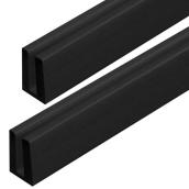 PVC Lattice Cap 3/4" x 1/4"x 8' -Black