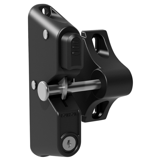 BOERBOEL Gate Locking Latch - 1 Side - Black 73050184 | RONA