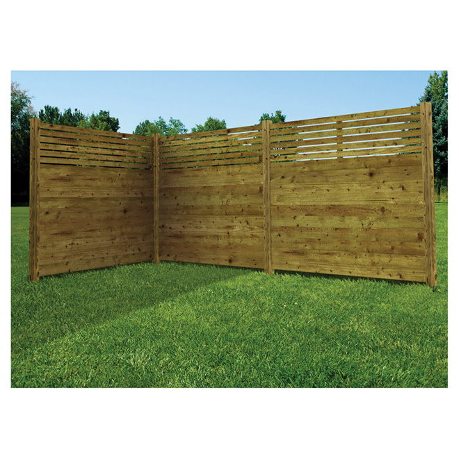 Fence Panel - 6' x 6' - Contemporary - Preserved Wood - Brown