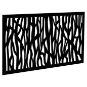 Sprig Outdoor Decorative Panel - 2' x 4' - Black