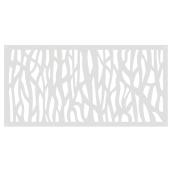 Panneau décoratif d'extérieur Sprig, 2' x 4', PHD, blanc
