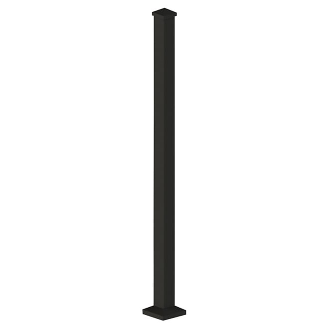 Excalibur Metal Blank Railing Post - Matte Black - Triple Layer Finish ...