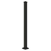 Poteau universel en métal Excalibur, noir mat, finition triple couche, 44 po H. x 2 po l. x 2 po p.