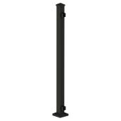 Poteau de fin Excalibur, métal thermolaqué, noir, 2 po l. x 2 po p. x 38 po L.