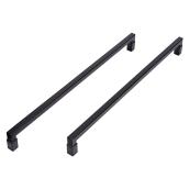 Ensemble d'embouts pour rampe Excalibur, noir, métal, largeur ajustable, paquet de 2