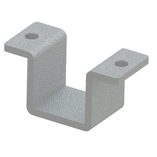 Set of 4 Handrail Metal Brackets - Silver