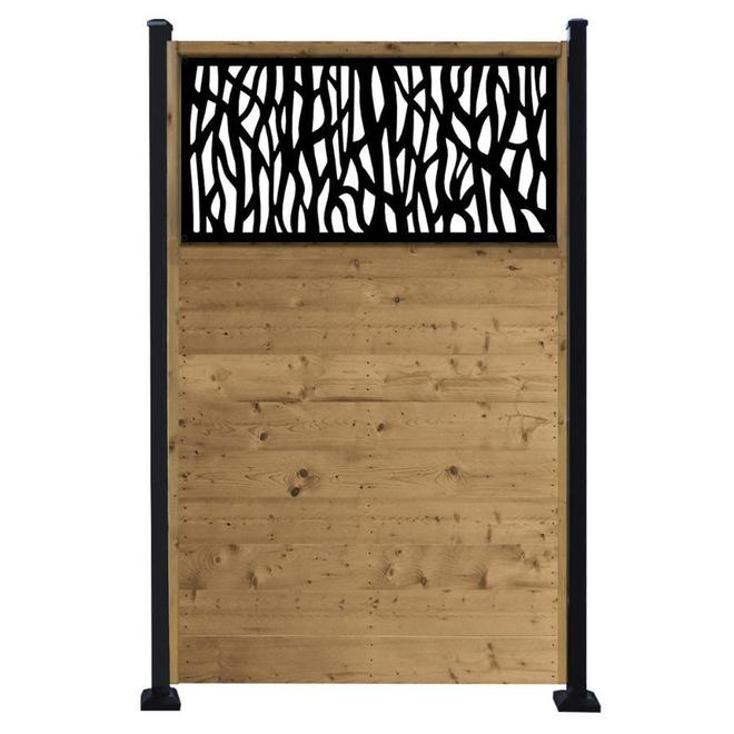 Privacy Panel Sprig - 72'' x 48'' - Brown and Black