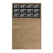 Privacy Panel Morse - 72-in x 48-in - Brown and Black