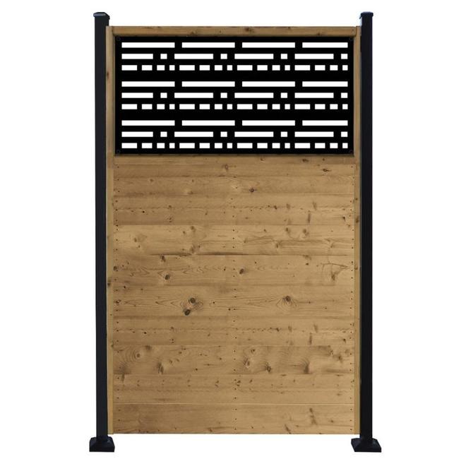 Privacy Panel Morse - 72'' x 48'' - Brown and Black
