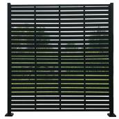 Barrette 73-in x 74.5-in Matte Black Aluminum Structure Kit for Decorative Privacy Panel and Fence