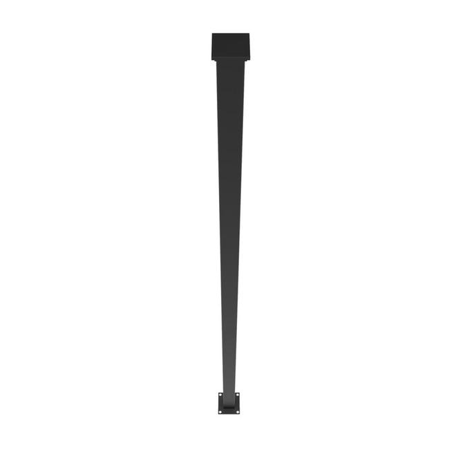 Barrette 2-in x 2-in x 76-in Matte Black Powder-Coated Steel Surface Fence Post