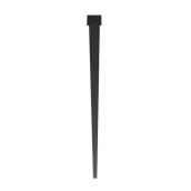 Barrette 2-in x 2-in x 96-in Matte Black Powder-Coated Steel Surface Fence Post