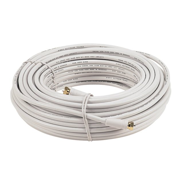 RCA RG6 Coaxial Cable 50-ft White