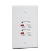 Double Speaker Wall Plate - White