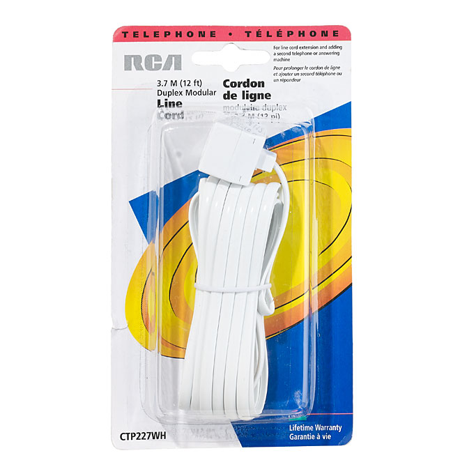 RCA Flat Nail-In Cable Clips White 20-Pack