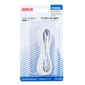 Modular Line Cord with Connections - 7' - White