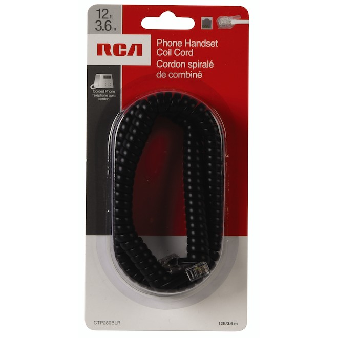 RCA-4Line-Phone-Black-12Foot-Handset-Cord 
